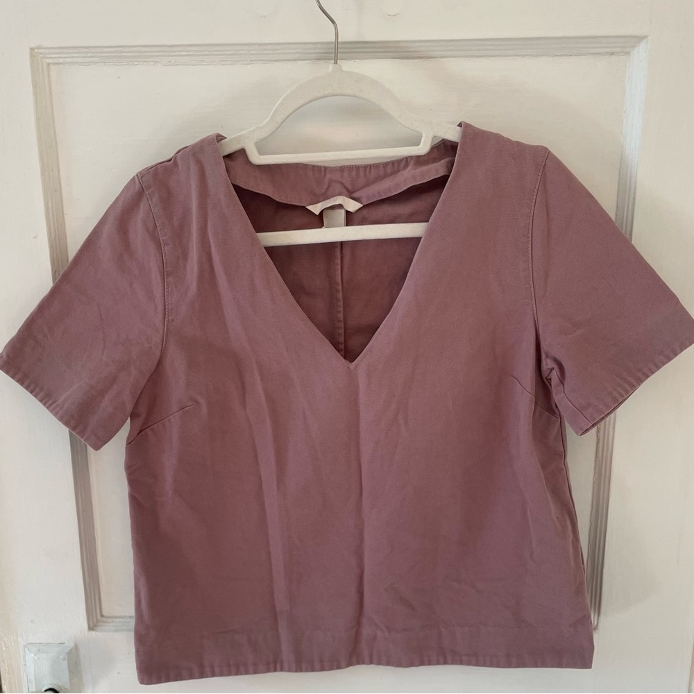 H&M denim v-neck